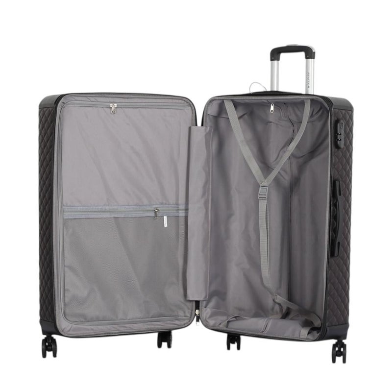 أفياتور طقم حقائب سفر فاخرة ومحصنة - 5 قطع (3 ترولي + 2 حقيبة يد) بتغطية جلدية ومقاومة للكسر - Image 2